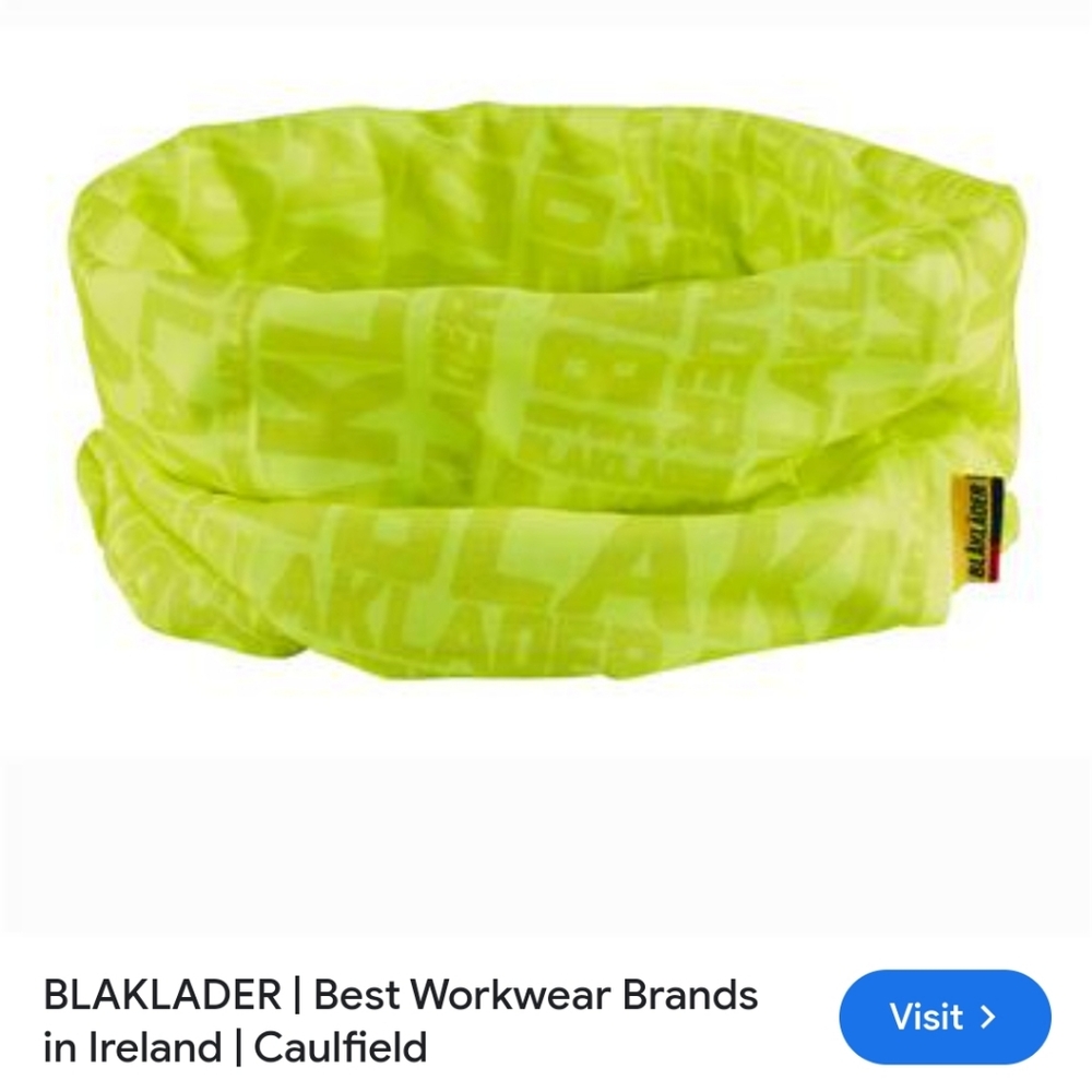 Blaklader High-Visibility Yellow Multifunctional Headgear - Picture 5 of 5